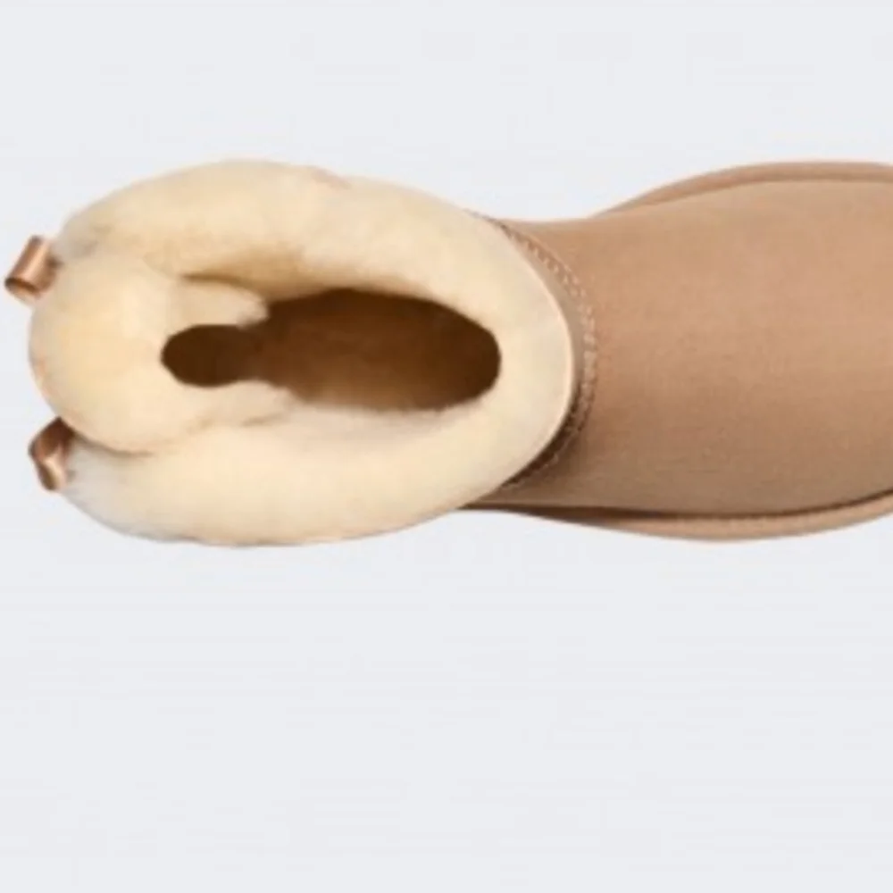 UGG Bailey Mini Bow II Chestnut Winter Boots Women's Size 7 Brand New In Box